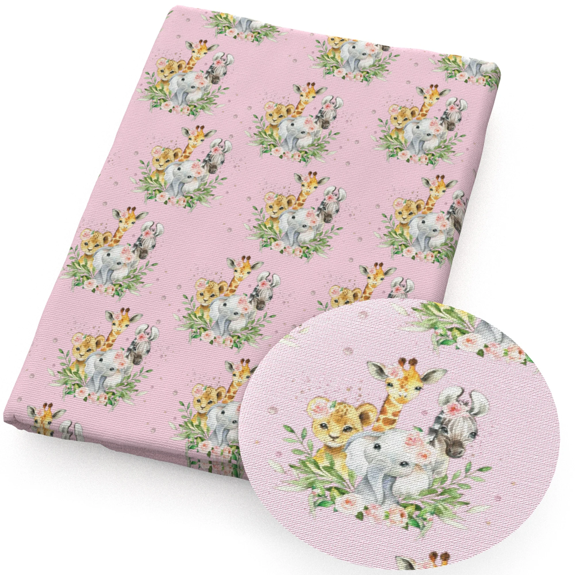 Ткань из полиэстера и хлопка с принтом льва коала 1Yc24602 |