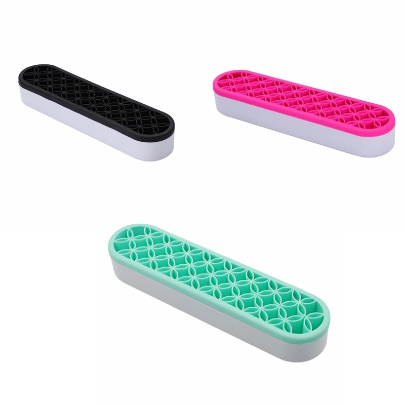 

Black Rose Red Green Silicon Brush Holder Organizer Brush Display Stand Rack Storage Case Brush Shelf New