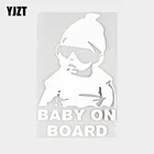 YJZT Детские отражающие солнцезащитные очки на борту, детские автомобильные наклейки, цвет черныйсеребристый