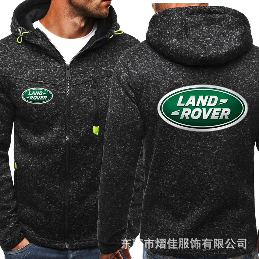 

New Fashion LAND ROVER Car Logo Sweatshirt Hoodies Men Spring Autumn Cotton Zipper Jacket HipHop Harajuku Male Clothing