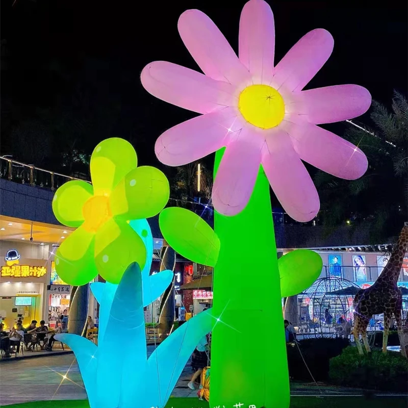 

Inflatable Flowers Outdoor Large Decoration with Built-in LED Lights Tourist Attraction
