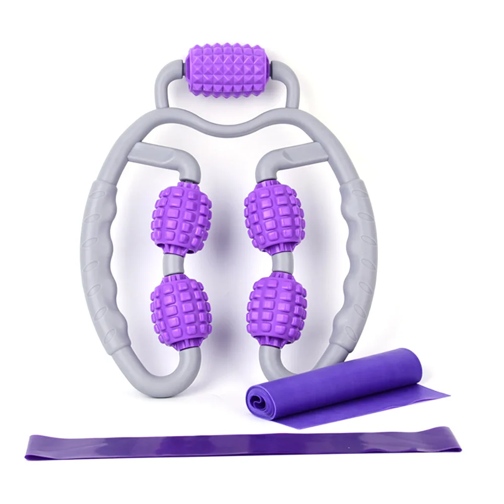 

Massage Roller Set U Shape Yoga Massager With Elastic Band And Ring