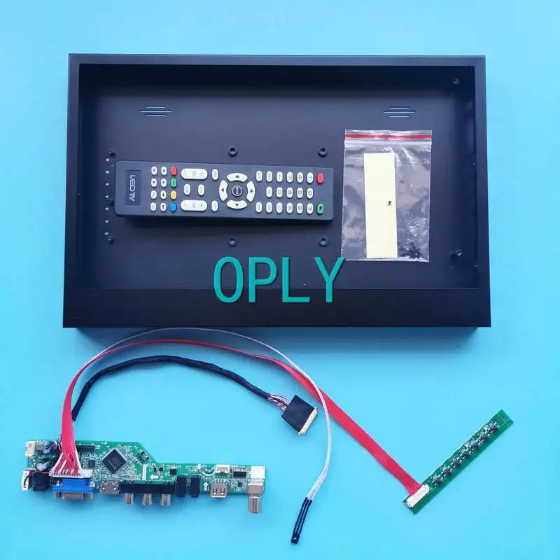 

Analog TV Controller Board+Matrix Metal Case Fit B156XW04 B156XW06 LVDS 40-Pin 1366*768 VGA USB RF DIY Kit HDMI-Compatible 15.6"