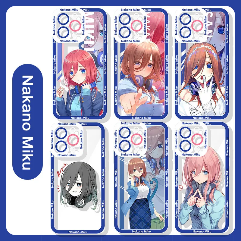 

Силиконовый чехол Nakano Miku для Samsung Galaxy S23 S22 Ultra S21 S20 FE S10 Plus Note 20 10 9 A32 A52S A52 A72, мягкий прозрачный чехол
