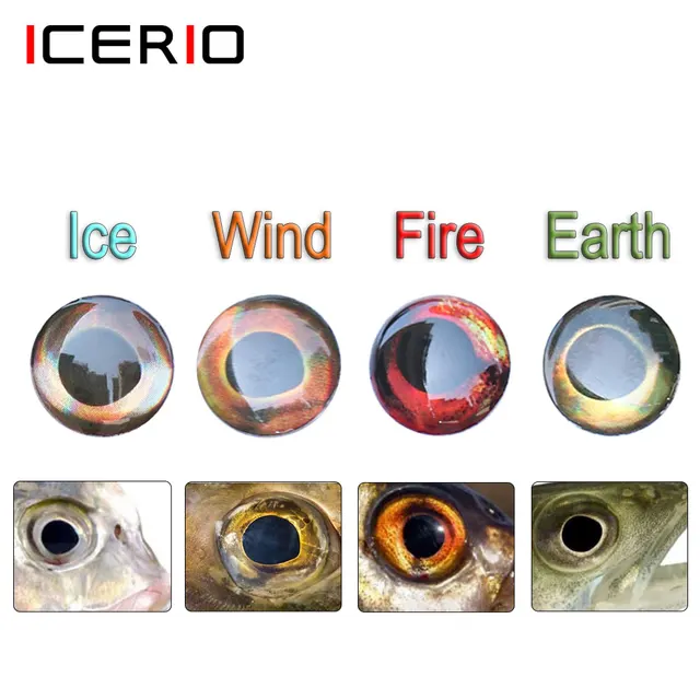 ICERIO 100PCS  Holographic 3D 4D Fish Eyes For Fly Tying Streamer Flies Baitfish Wood Plastic Lures Saltwater Fishing Lures 1