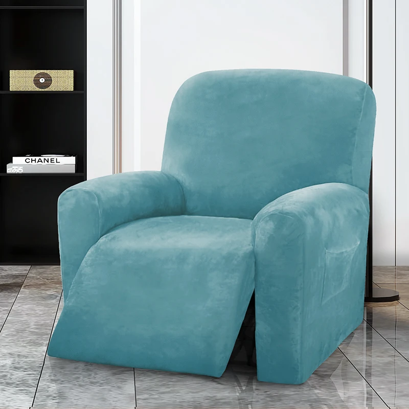 

Stretch Recliner Covers, velvet Recliner Chair Slipcovers, Furniture Cover Sofa Couch Cover With Pocket for living room