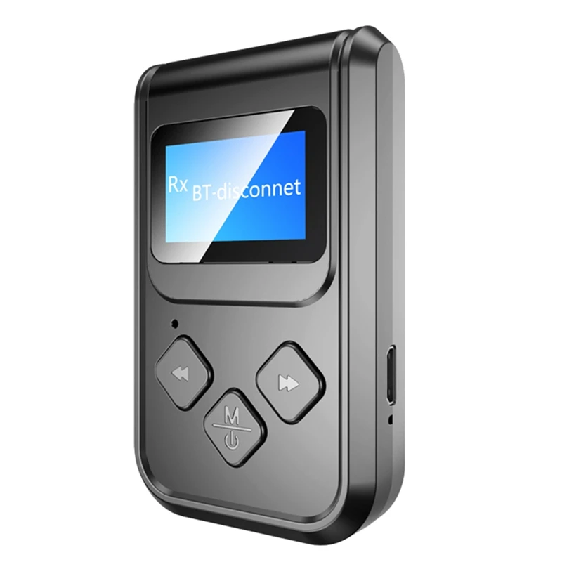 

Bluetooth адаптер со светодиодный ным экраном беспроводной аудио Bluetooth 5,0 передатчик приемник для ПК ТВ Авто 3,5 мм AUX музыка