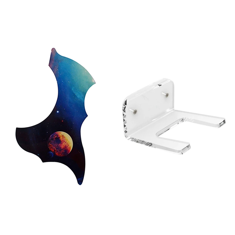

Acoustic Guitar Pickguard Cool Pickguard Scratch Guard Plate & Premium Guitar Wall Hanger Bracket