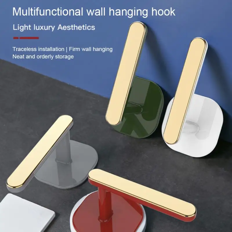 

L-shaped No Punching Strong Sticky Hooks Multifunctional Bathroom Towel Rack Paper Towel Rack Plastic Hanger Kitchen Strong Rack