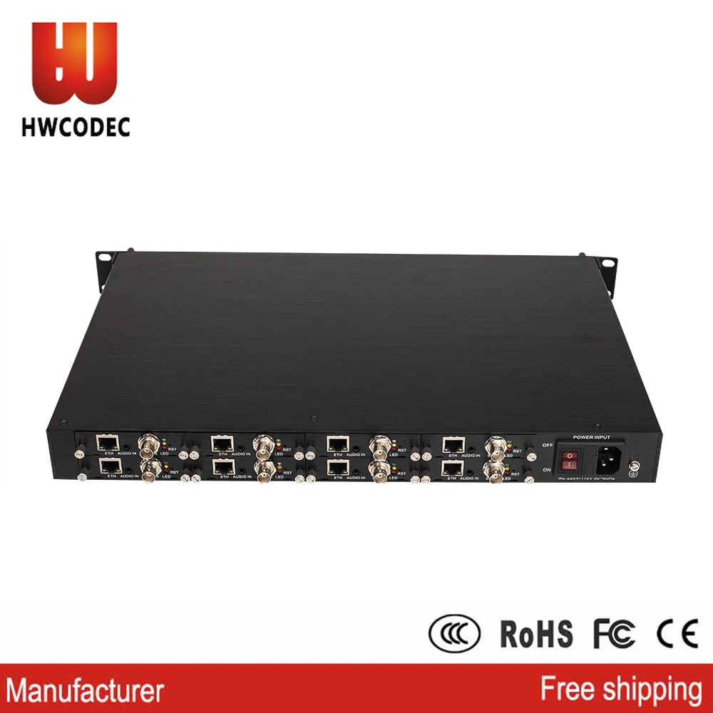 

HWCODEC H3618 H.264 Video Encoder IPTV Encoder MPEG-4 1080P 8 Channels SDI Video Live Streaming Encoder Support RTMP RTSP UDP