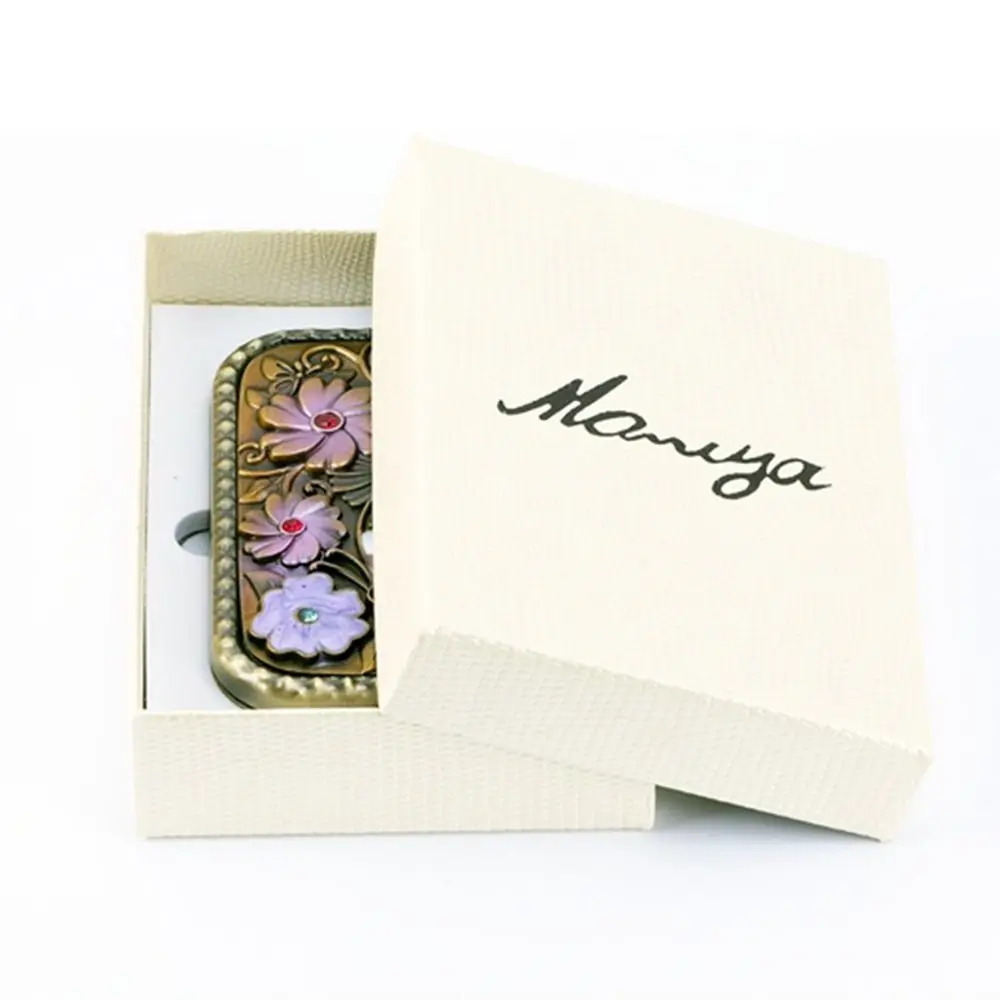 Deroration винтажное зеркало для макияжа квадратное компактное карманное с павлином