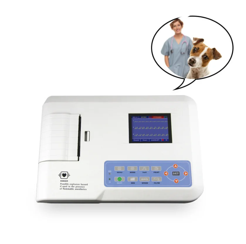 

Veterinary ECG Machine Three-channel ECG Machine for Animal Cats and Dogs