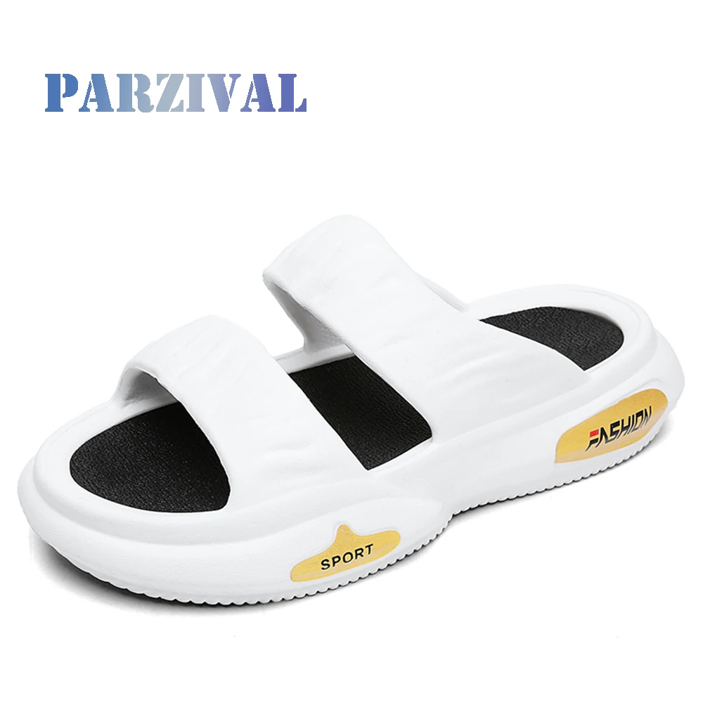 

PARZIVAL Thick Platform Bathroom Home Slippers Men Fashion Soft Sole EVA Ourdoor Slides Woman Sandals Summer Non-slip Flip Flops