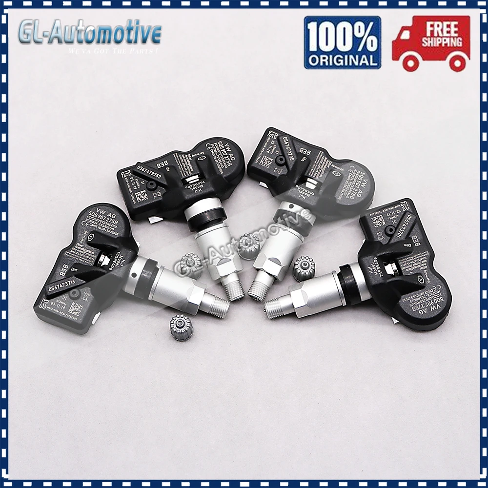 Система контроля давления в шинах, 4 шт., TPMS 433 МГц для AUDI RS3 BENTLEY Bentayga PORSCHE VOLKSWAGEN Beetle Golf 5Q0907275B Система контроля давления в шинах, 4 шт., TPMS 433 МГц для AUDI RS3 BENTLEY Bentayga PORSCHE VOLKSWAGEN Beetle Golf 5Q0907275B