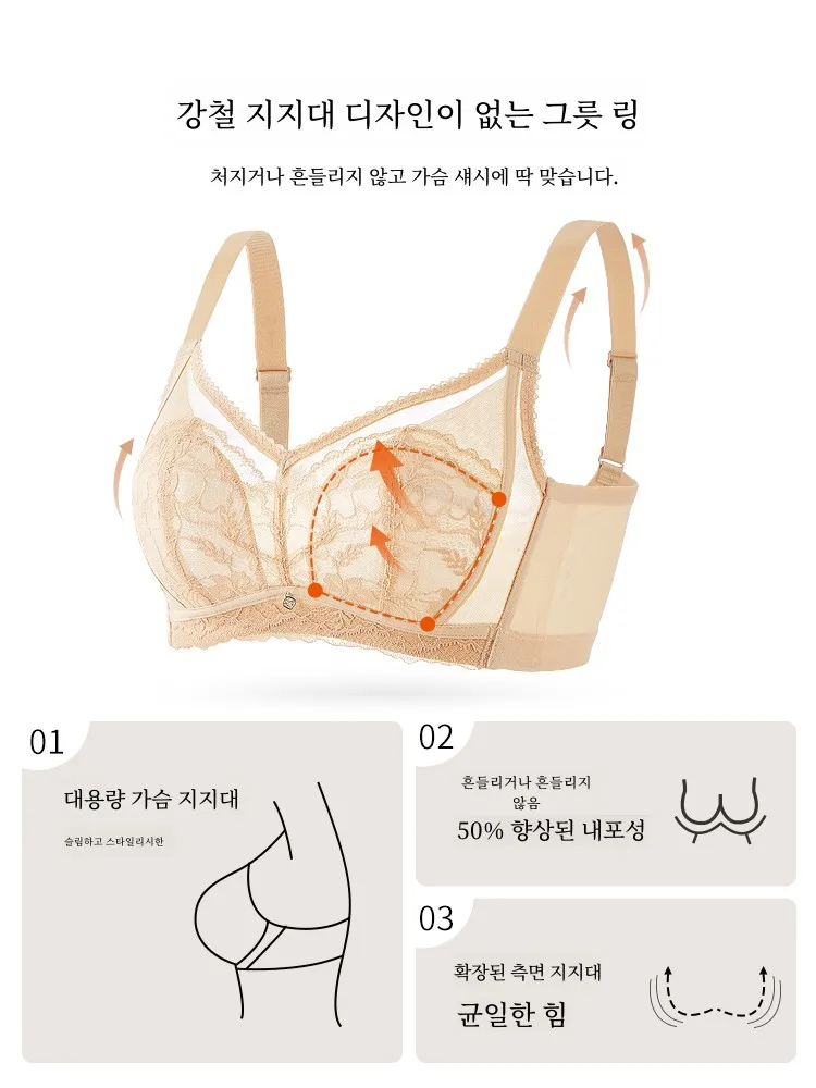 Нижнее белье Qiannanmei для женщин большая грудь делает вас меньше тонкое без