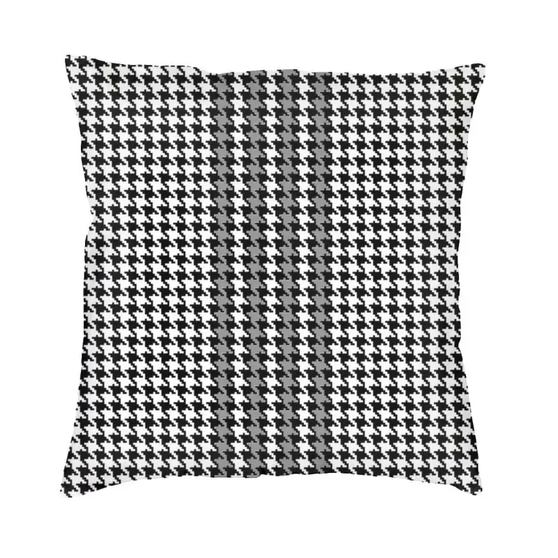 

Наволочки с рисунком «гусиная лапка» с полосой, бархатные современные наволочки для домашнего декора