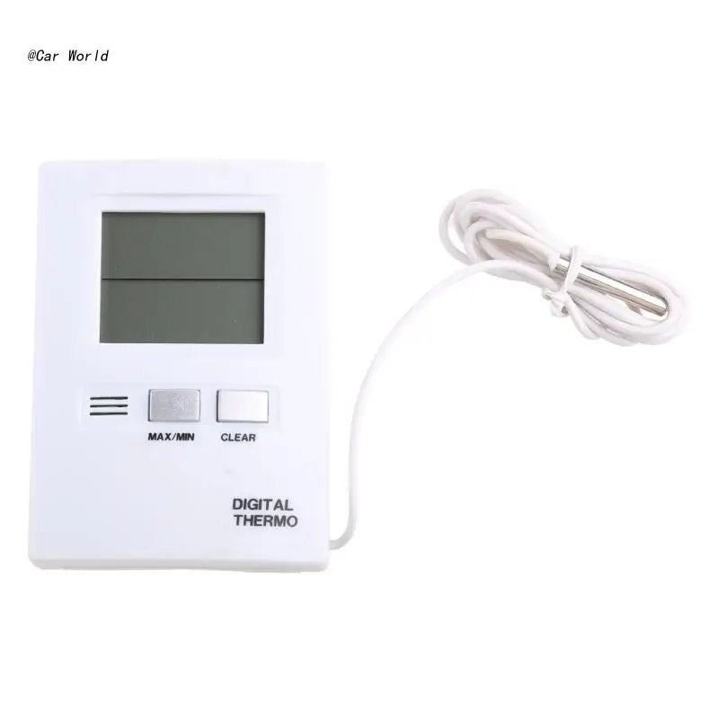 

6XDB White Digital LCD Indoor And Outdoor Thermometer Temperature Meter