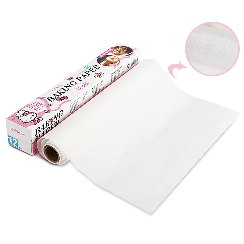 

Sanrio инструменты для выпечки Кухонные принадлежности 12 м силиконовая бумага для выпечки поднос термостойкий Безопасный и нетоксичный кавай...