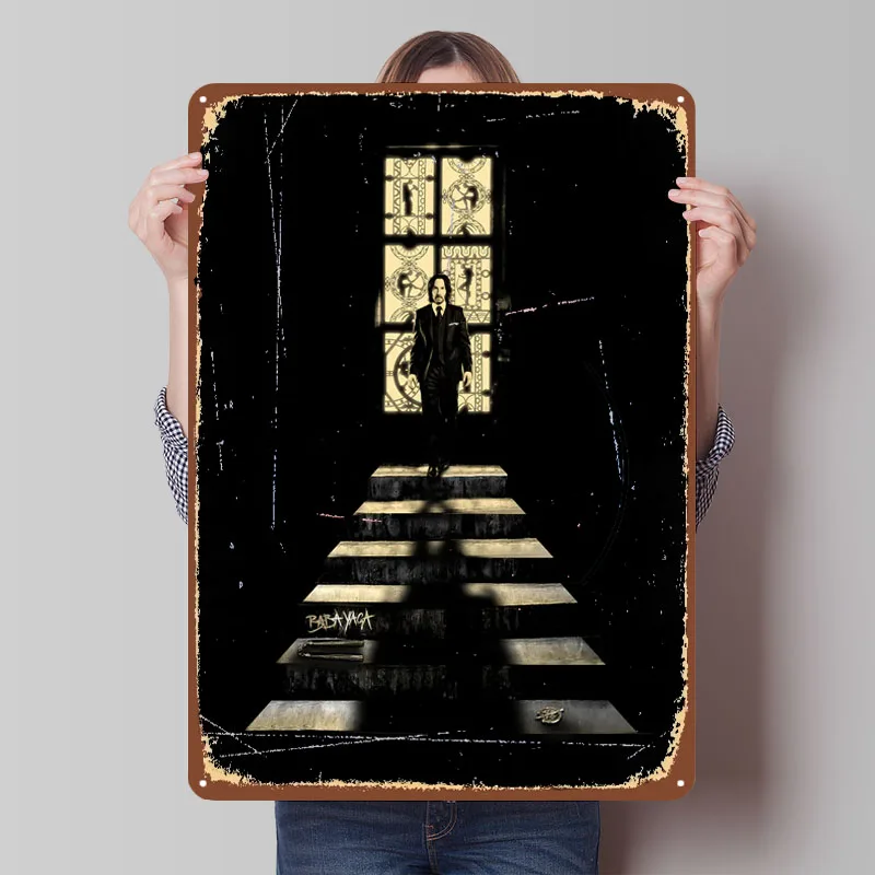 Металлическая вывеска с граффити Баба Яга постер фильмом украшение для спальни