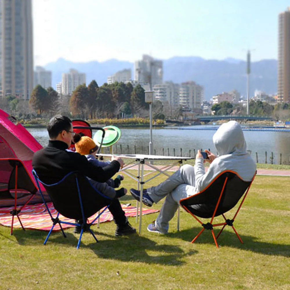 

Ultralight Detachable Portable Moon Chair Lightweight Chair Folding Extended Seat Office Home Fishing Camping BBQ Garden Hiking