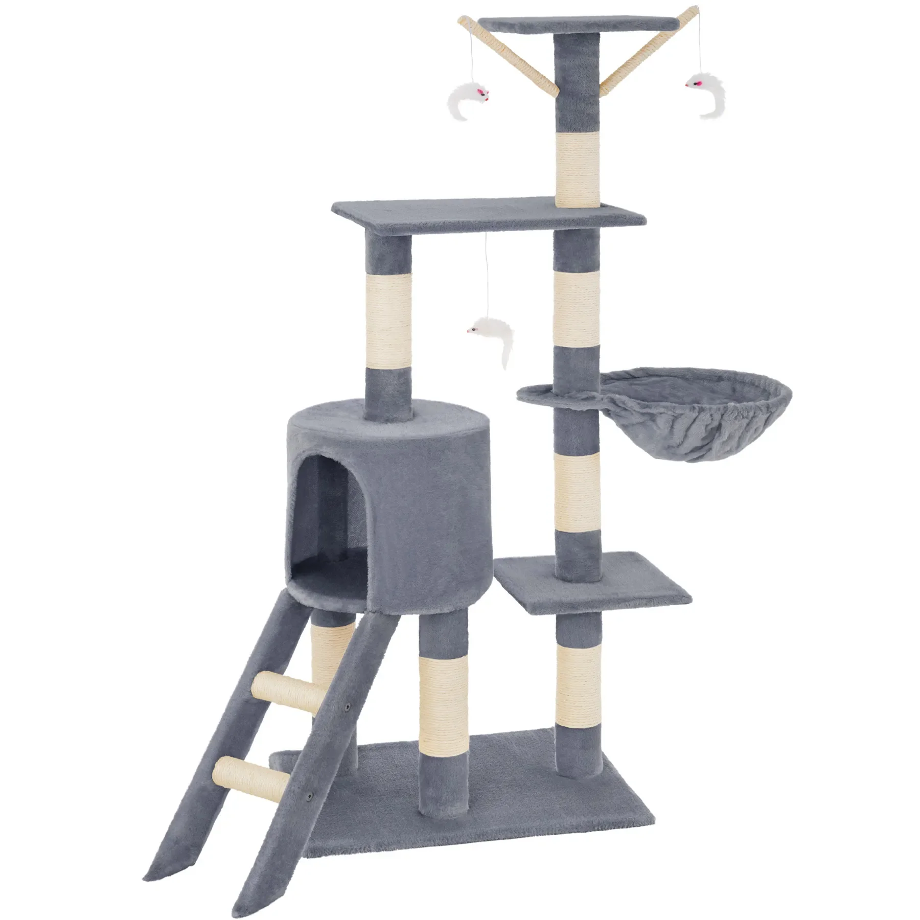

Cat Scratcher Dominik Gray Cat Scratcher Tree Cat Play Park with sisal Columns, Cat Toy with Home Cats, Nail-sharpening Cat Furn