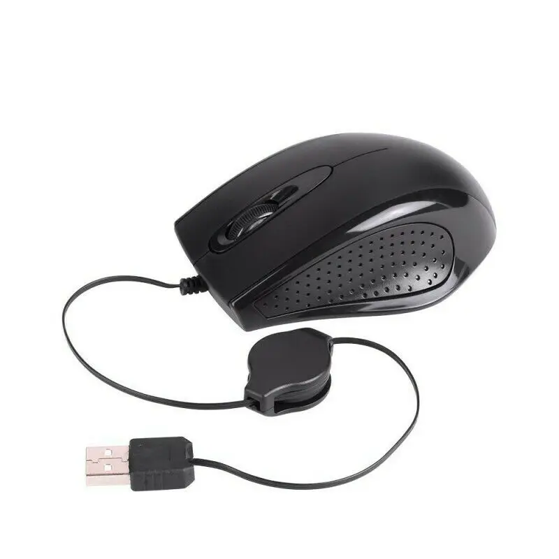

Discount Retractable USB Mouse Optical 3D in Black