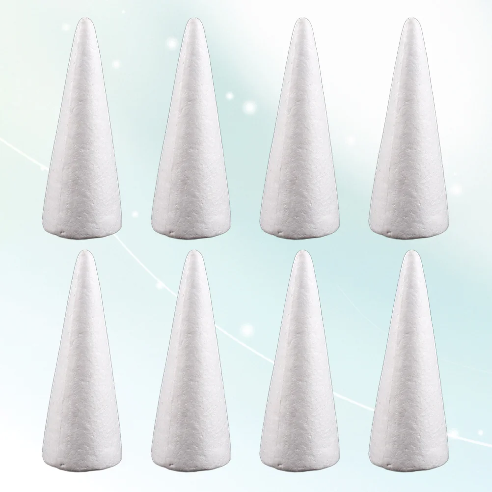 

Cones Cone Craft Christmas Treepartypolystyrene Floral Styrofoam Ornament Diy White Ornaments Material Decorative Xmas Decor
