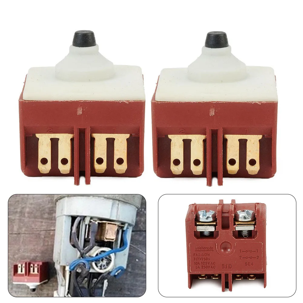 

2pcs Angle Grinder Switch Momentary Contact 27*25.5*20mm For 6-100/8-100 Angle Grinder Power Tool Accessories