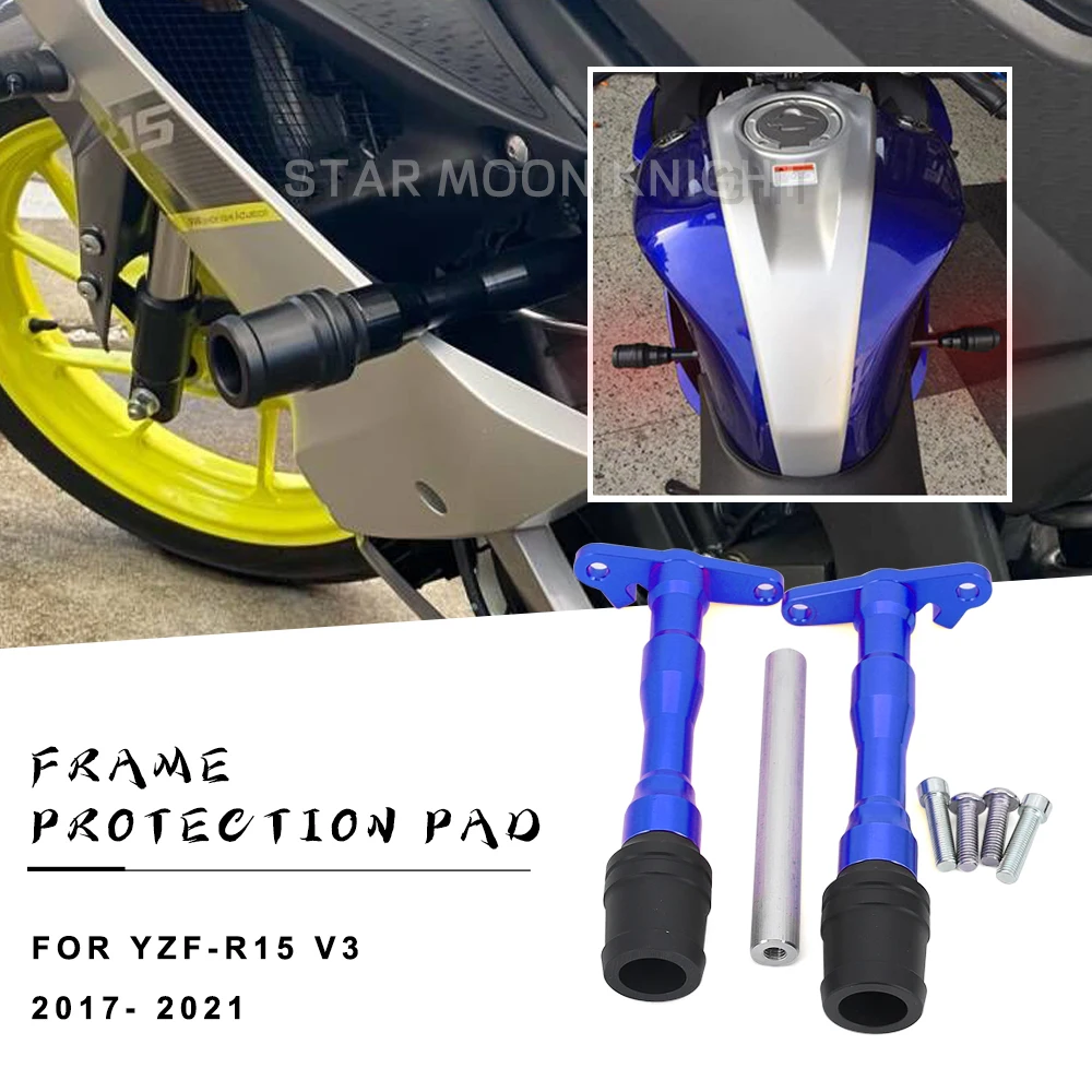 

For YAMAHA YZF-R15 YZF R15 V3 2017-2021 Motorcycle CNC Engine Guard Crash Pad Drop Protection Fairing Frame Slider Accessories