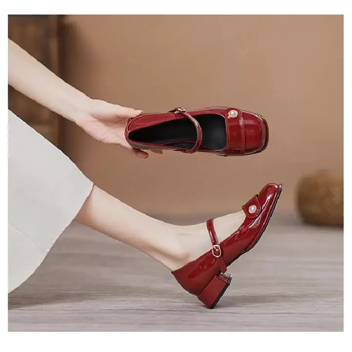 

Patent Leather Ballet Flats Hoof Heels Rubber Slides Med Bonded Patent Leather Ballet Flats Rubber Slides Med Hoof Heels