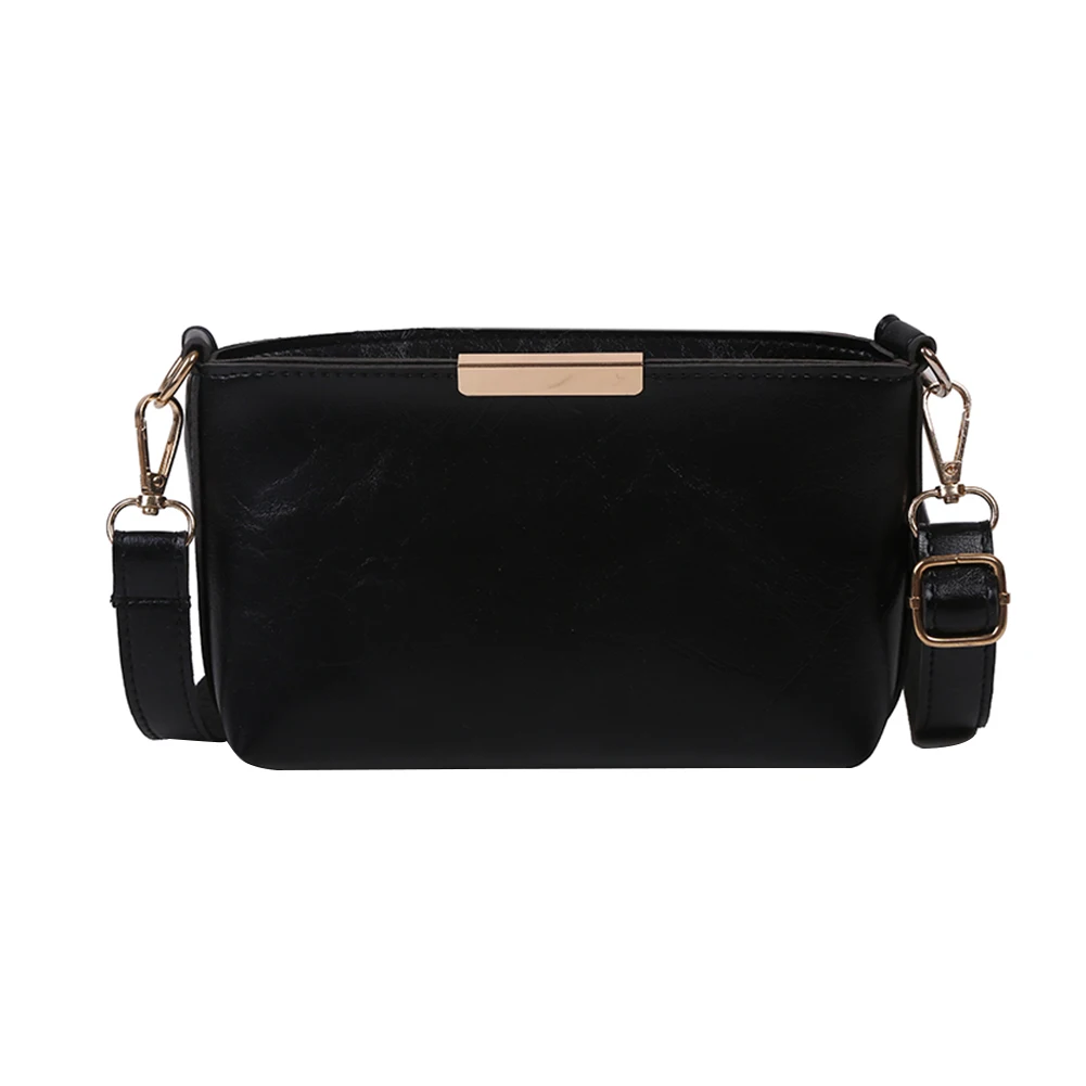 

Женская однотонная плоская сумка через плечо из ПУ кожи, модная сумка на плечо, популярная простая Женская Повседневная сумка