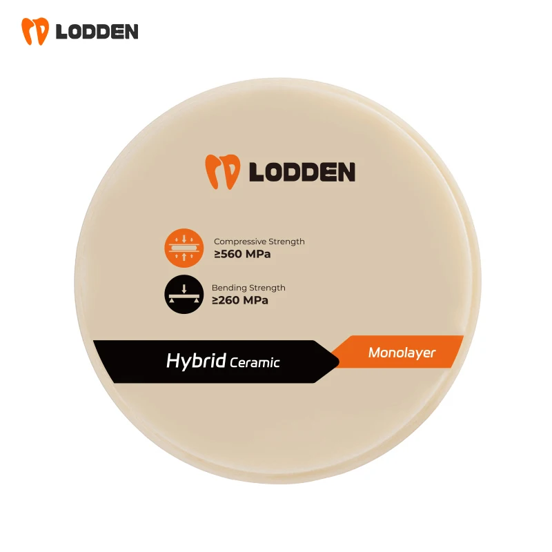 Стоматологический гибридный керамический диск Lodden для системы CAD/CAM 98 мм