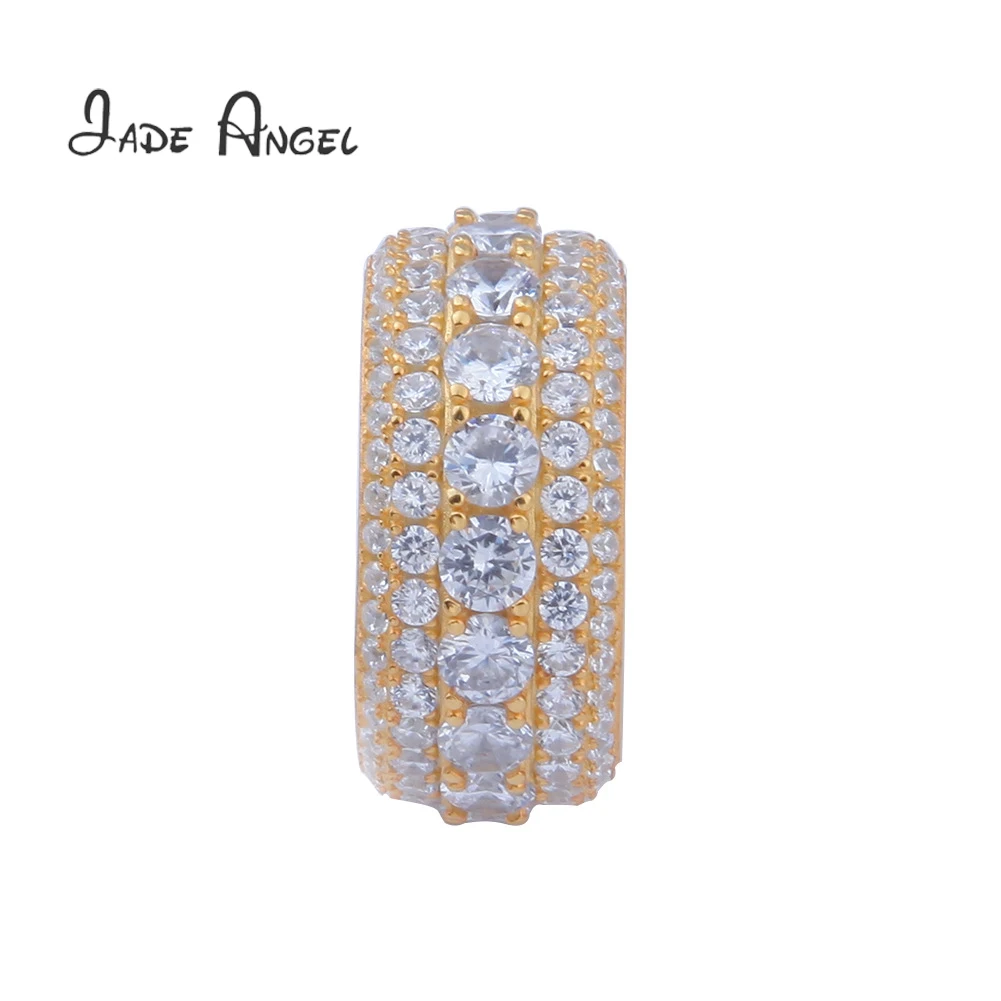 

Jade Angel S925 Silver Ring Inlaid With Zircon Rings Hiphop Men's Sterling Silver AAA Zircon Luxury Diamond Dating Ring