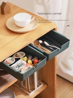 Self Stick Pencil Tray Desk Table Storage Drawer Organizer Box Under Stand Self Adhesive Office Kitchen Under Makeup Cases
