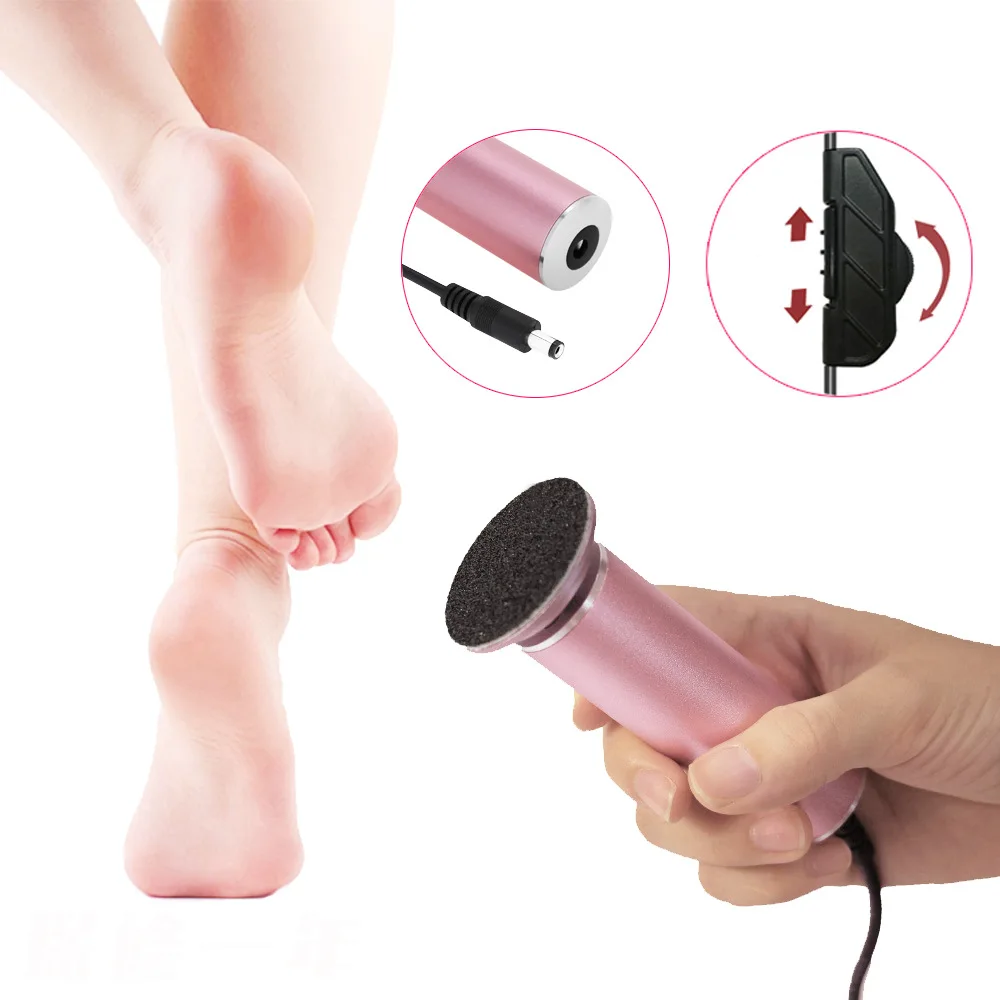 

Rechargeable Wireless Electric Foot File Cuticle Callus Remover Machine Pedicure Tools Foot Heel Care Tool with Sandpaper Discs
