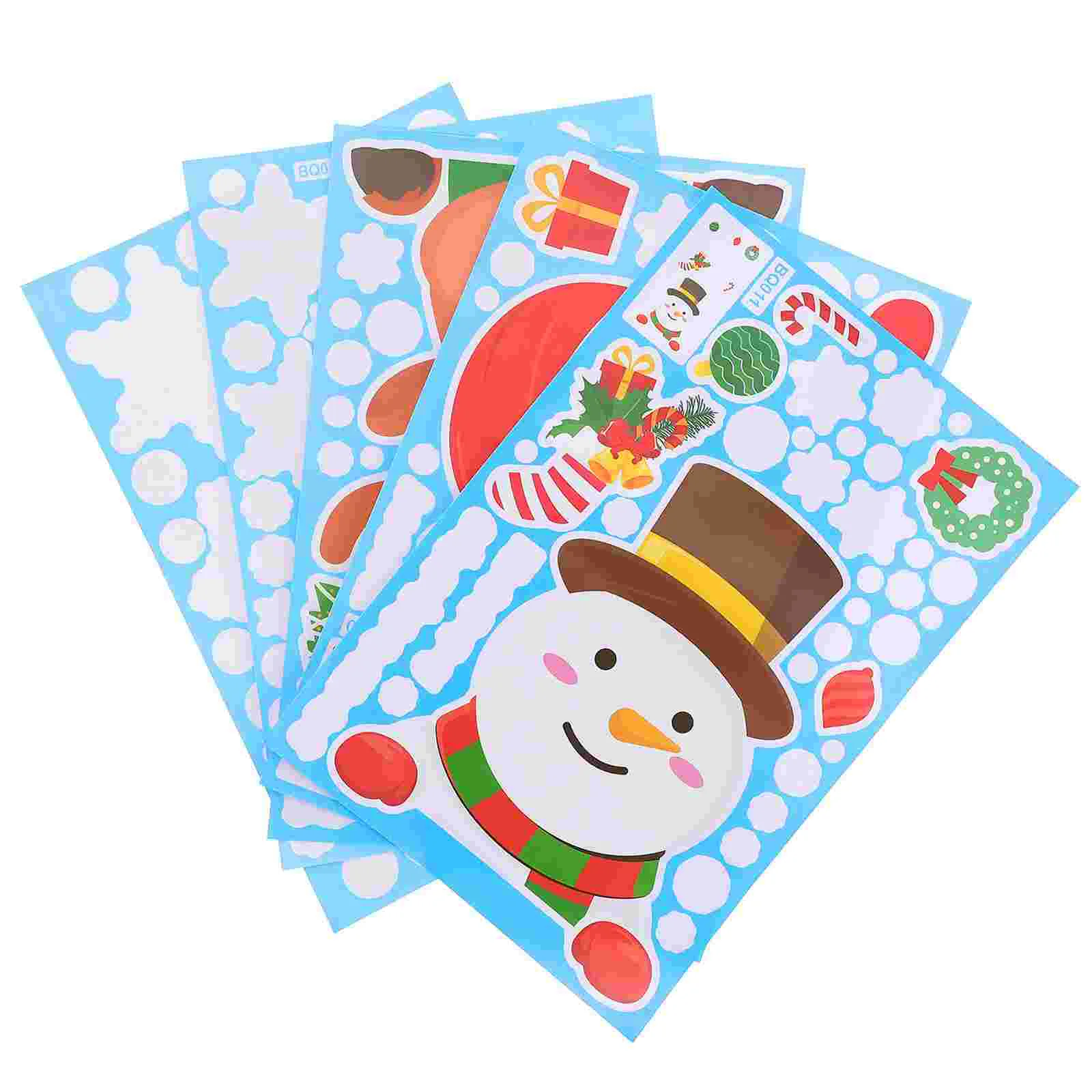 

Window Sticker Christmas Wall Decal Snowflake Stickersdecor Static Decals Snowman Partypvc Santa Chrsitmas Decorations Showacse