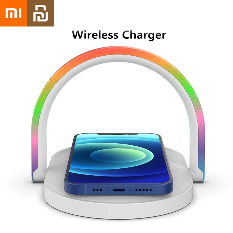 

Xiaomi Youpin 15 Вт Быстрая зарядка держатель для телефона 3 в 1 Беспроводная зарядка ночник Беспроводное зарядное устройство для Xiaomi MIX 2s