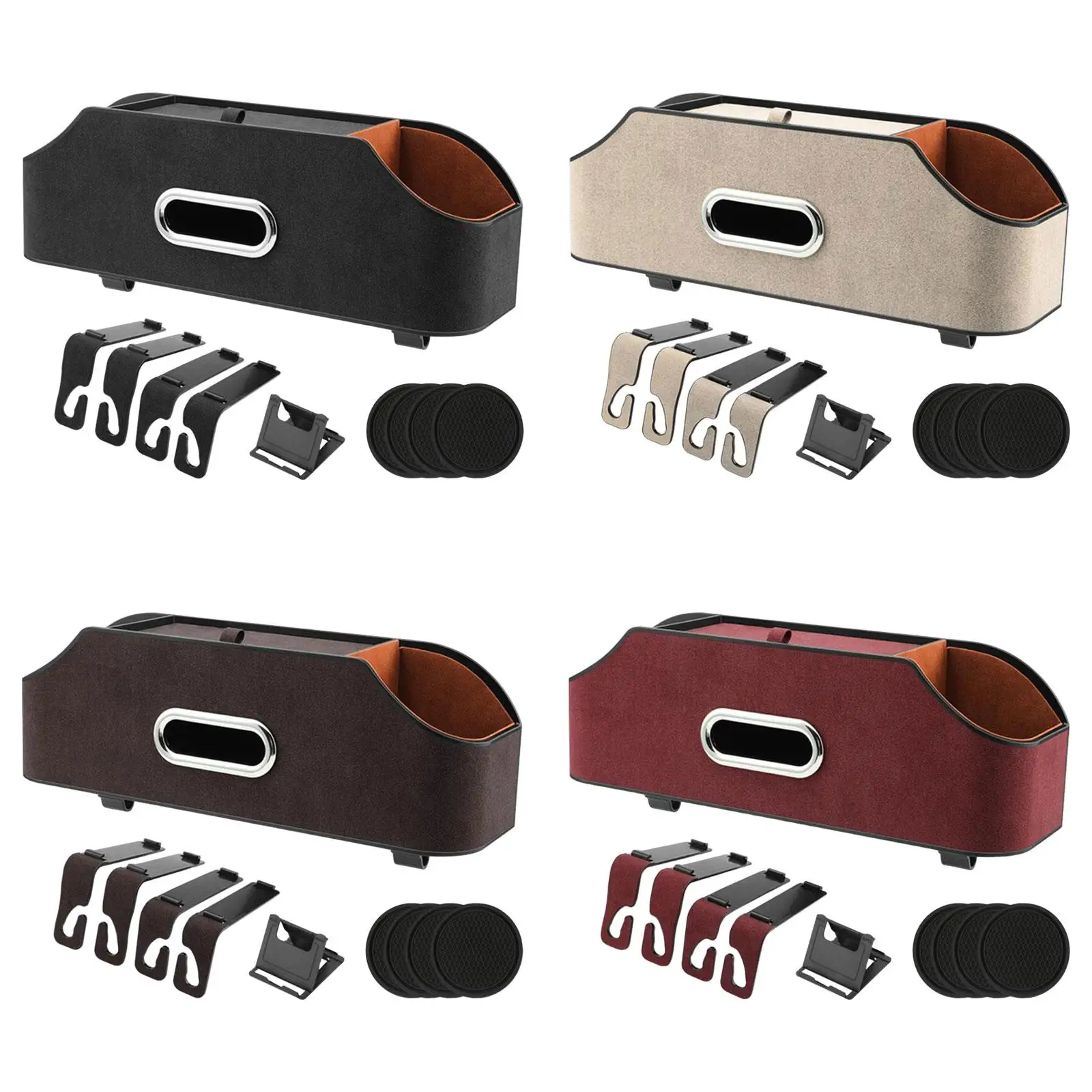

Car Headrest Seat Back Storage Box Cup Napkin Holder Sturdy Mats