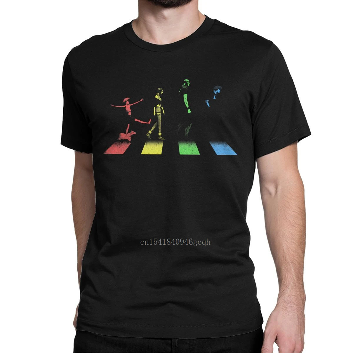 

Мужская футболка Stray Dog Strut Cowboy Bebop Fun, футболка из чистого хлопка с коротким рукавом, Аниме Манга, футболка с круглым вырезом, одежда Вечерние