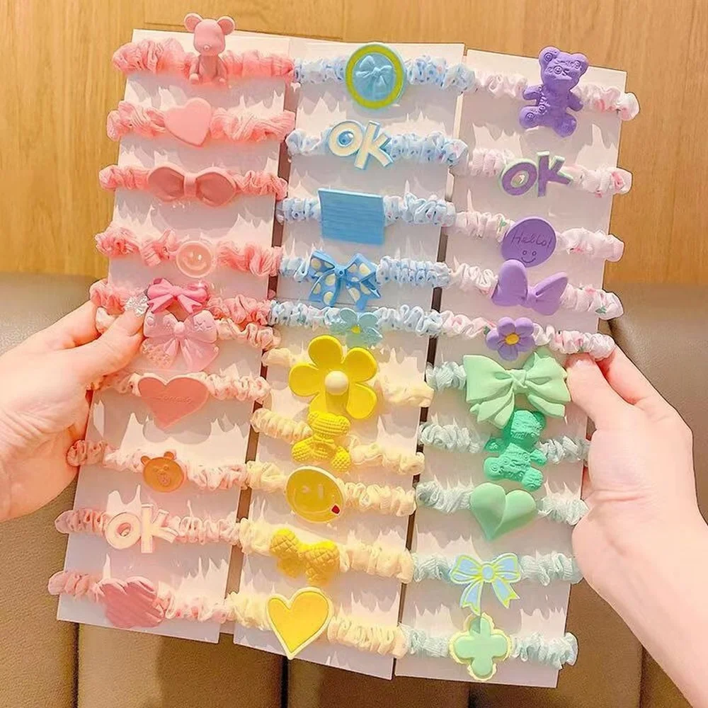 

Sweet Flower Small Intestine Hair Ring Tied Ball Hair Rope Rubber Band Girl Small Jewelry Head Rope Hair Accessories