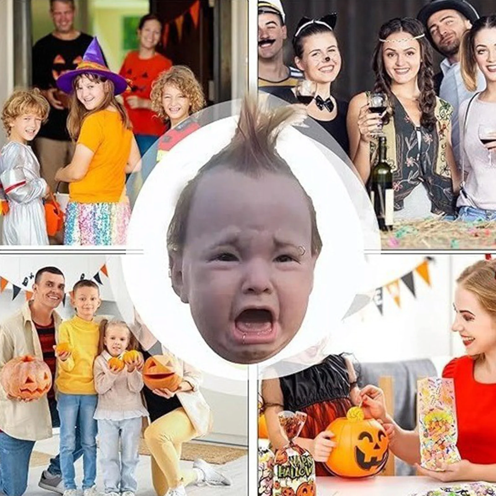 Детские маски в стиле панк для плача безопасная латексная маска головы