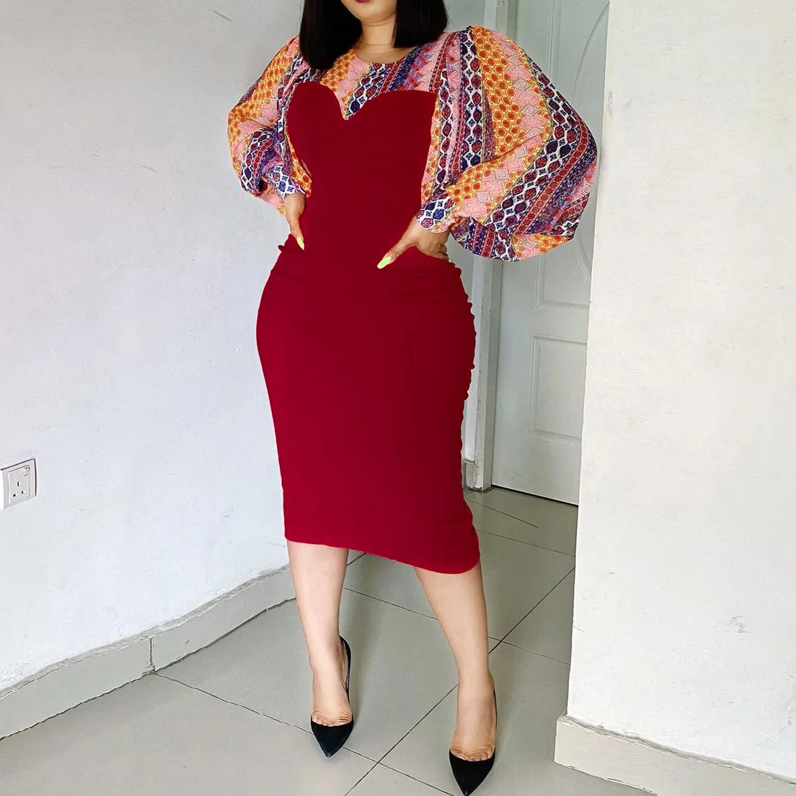 

Новинка 2022 темпераментное Платье-футляр с вышивкой и принтом профессиональное Европейское и американское платье с разрезом элегантное при...