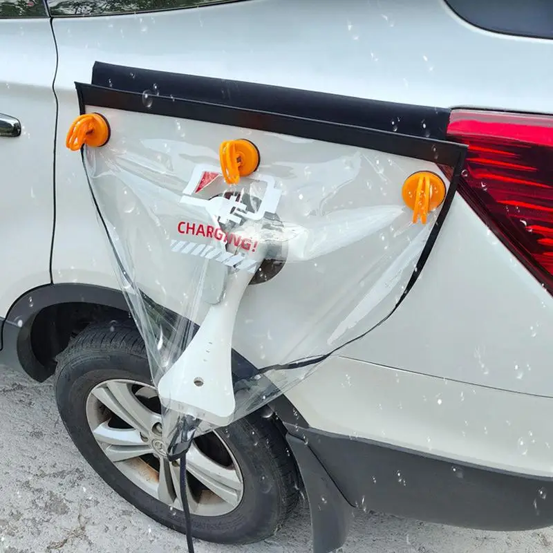 

Electric Car Charging Port Rain Cover Outdoor EV Charger Cover Waterproof Fabric Automobile Charging Tool Car Accessories
