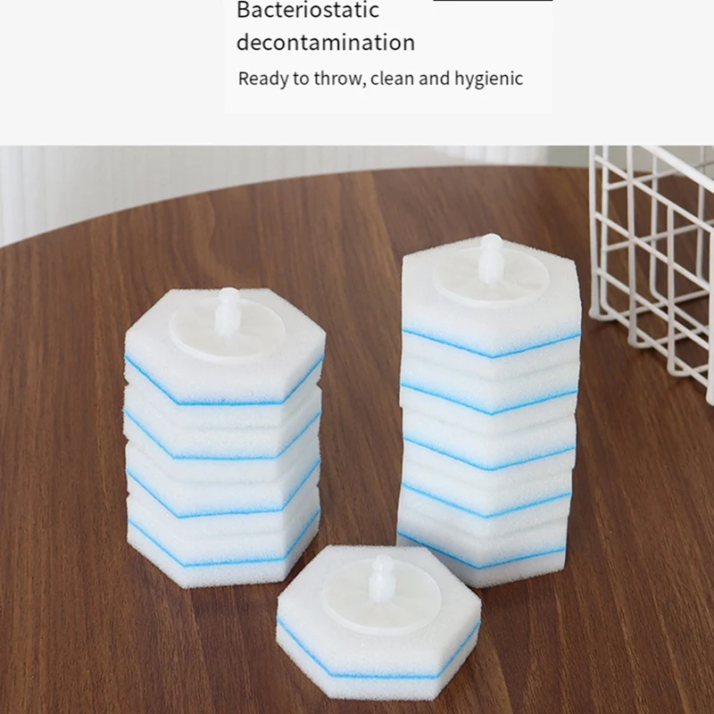 80 шт. одноразовая щетка для унитаза двухслойное волокно стержни туалетной щетки