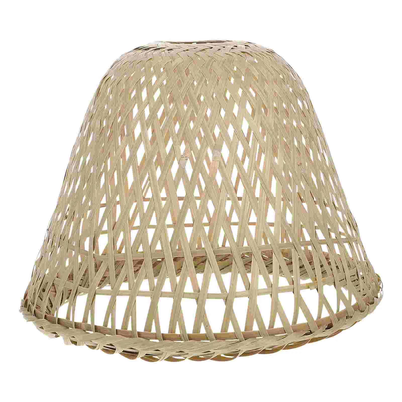 Vintage Lamp Shade Hanging Lamp Shade Rattan Light Fixture Wicker Lamp Shade Clip Lamp Shade Ceiling Light Woven Shade