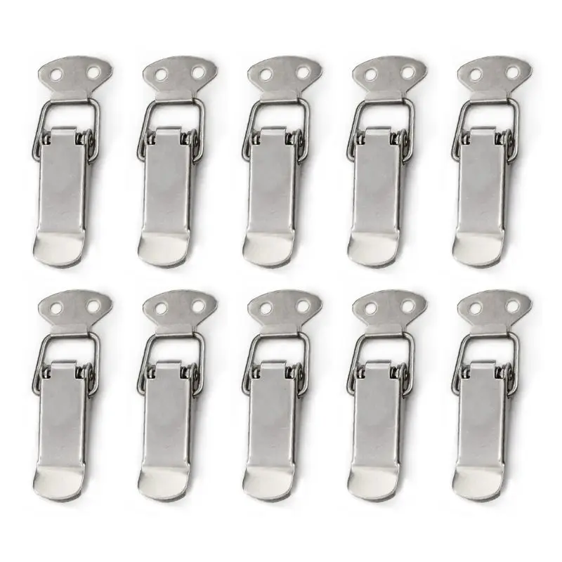 

10 Pcs Suitcase Chest Tool Box Locking A05 Spring Loaded Buckle Toggle Latch Hasp Lock Durable Practical Hardware Parts New