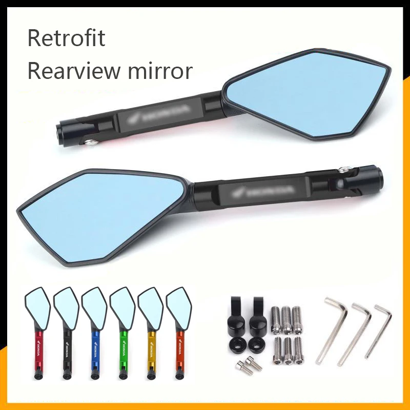 

Universal Motorcycle Accessories Motorcycle Rear View Mirror CNC Aluminum Blue Lens Side Mirror For Yamaha MT-07 MT07 2014-2020