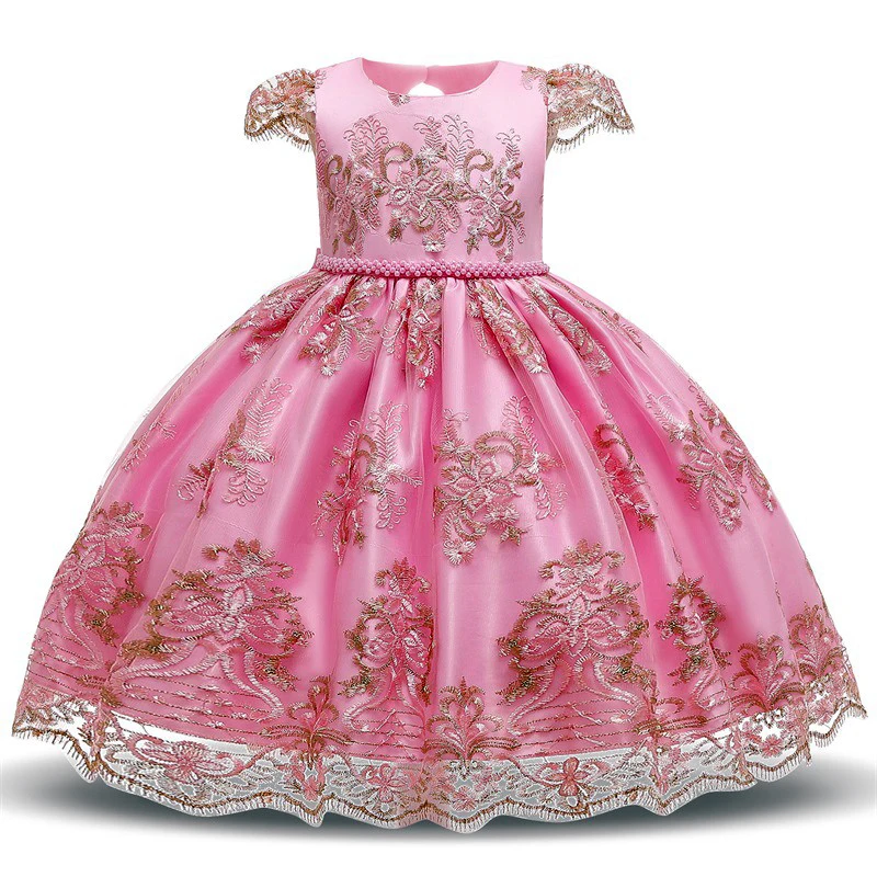 

Kids Dress Girls Wedding Tulle Lace Girl Dress Elegant Princess Party Pageant Formal Gown For Teen Children Dresses 4-10 Years