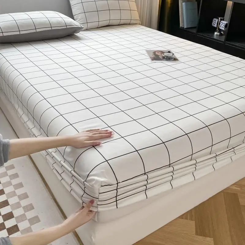 

Yaapeet 100%Cotton Bed Sheet on Elastic White Color Fitted Sheet 180x200cm Pure Cotton Bed Sheets Queen(without pillowcase)