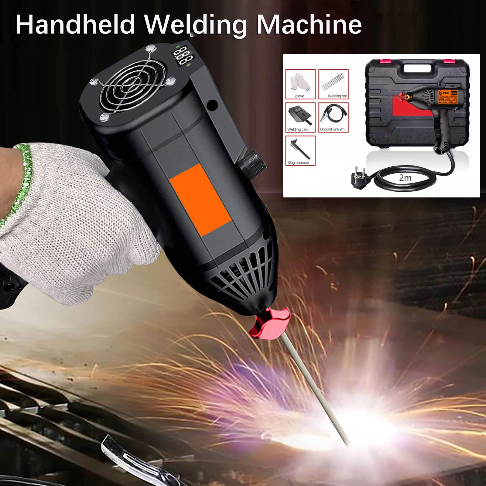 

3900W Handheld Electric Welder 2-14mm Thickness Fully Automatic Welding Digital Intelligent Welder Portable Home Welding Machine